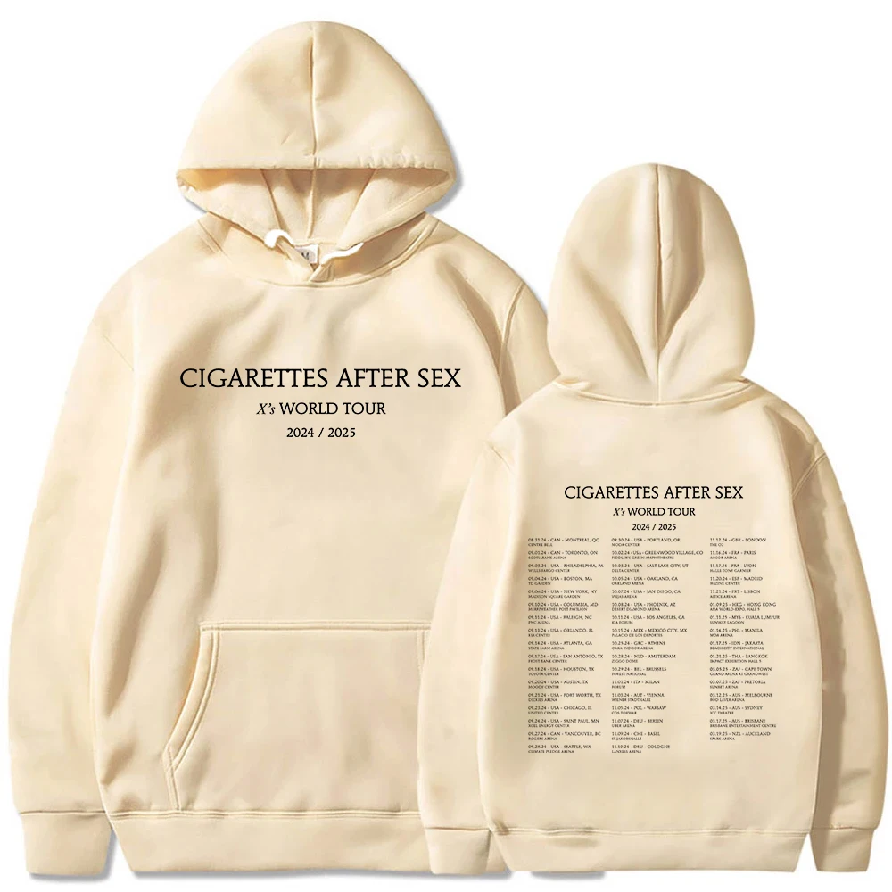 Cigarettes After Sex X\'s World Tour 2024 Hoodie Women Men Pullover Sweatshirt Sudadera Harajuku Tops