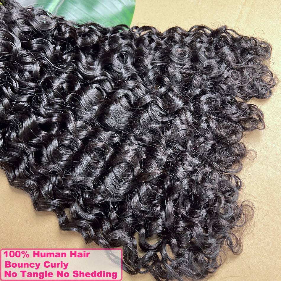 Double Drawn Water Wave 100% Raw Virgin Human Hair Bundles Bouncy Curly Vietnamese Unprocessed Hair Weave Extensions Thick