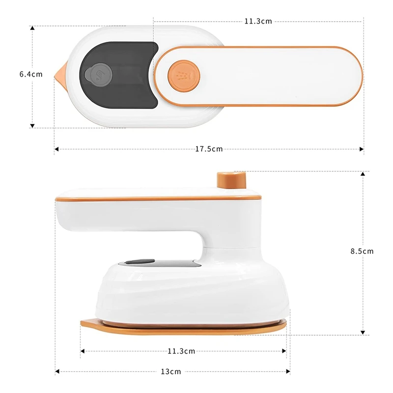 Mini ferro a vapor para roupas, 360 ° rotativo, ferro a vapor portátil portátil, viagem doméstica, plugue do Reino Unido