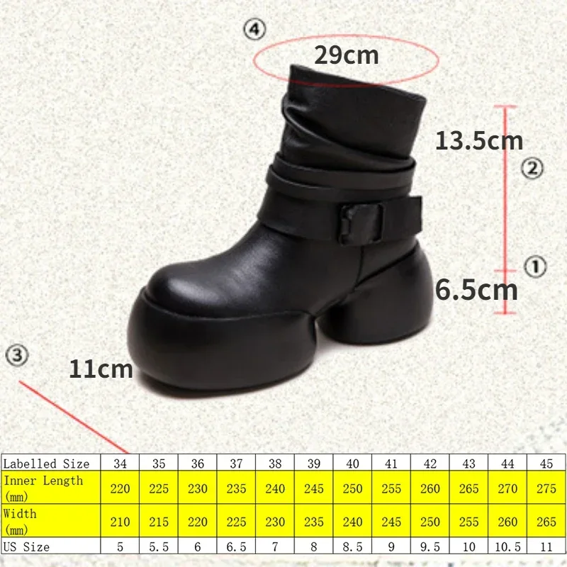 Krasovki 6.5cm Cow Genuine Leather Autumn Fashion Spring Boots ZIP Moccasins Motorcycle Chimney Ladies Ankle Booties Women Shoes