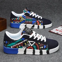 Nouvelles Chaussures de Skateboard Tendance pour Hommes – Baskets Décontractées Antidérapantes en Toile à Motifs pour la Marche en Extérieur – Zapatos Sportifs pour Homme 4