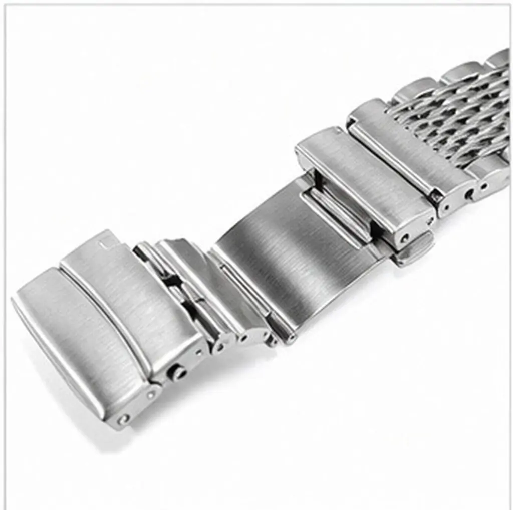 20mm Stainless Steel Watch Band – Heavy-Duty Seamless, Smooth Edge, Skin-Friendly, Easy Install Replacement Strap