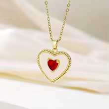 Heart in Heart Necklace Hollow Heart Pendant Gift - YA3387-1