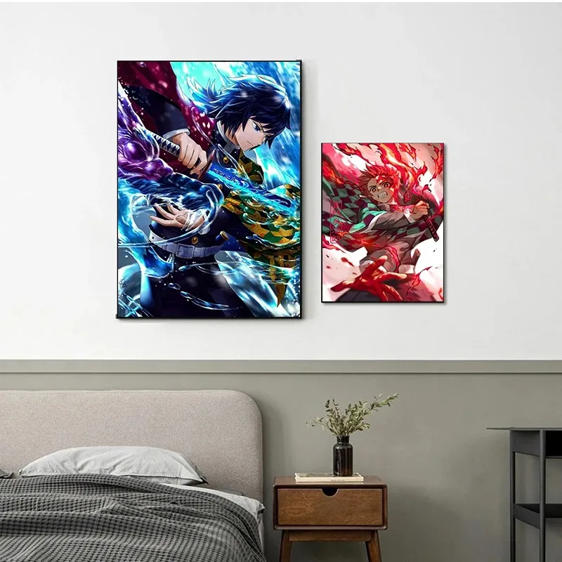 Classic Anime Demon Slayer Ghost Killing Blade HD Poster Prints Canvas Art Painting Wall Pictures Home Bedroom Living Room Decor