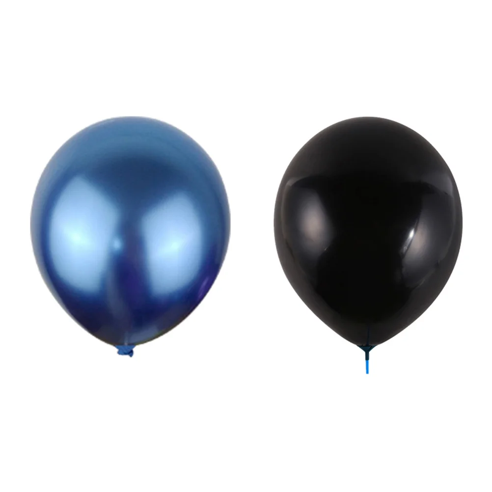 

13pcs Latex Festival Latex Decor Decorative Festival Balloons Simple Design Dark Blue Simple Balloons Black 12Inch