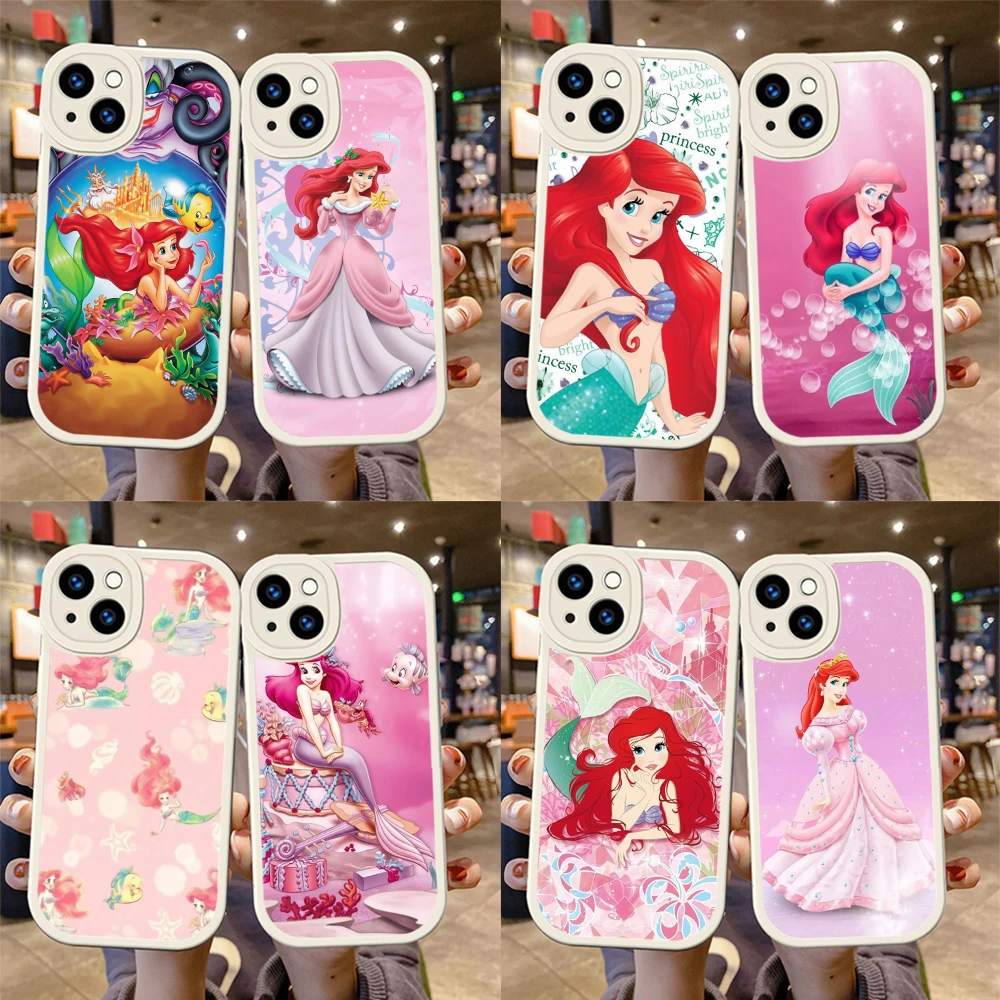 T80 Mermaid pattern Soft Silicone Case for iPhone 15 Plus 14 13 12 11 X XS XR Pro Max Mini 8 7 Plus