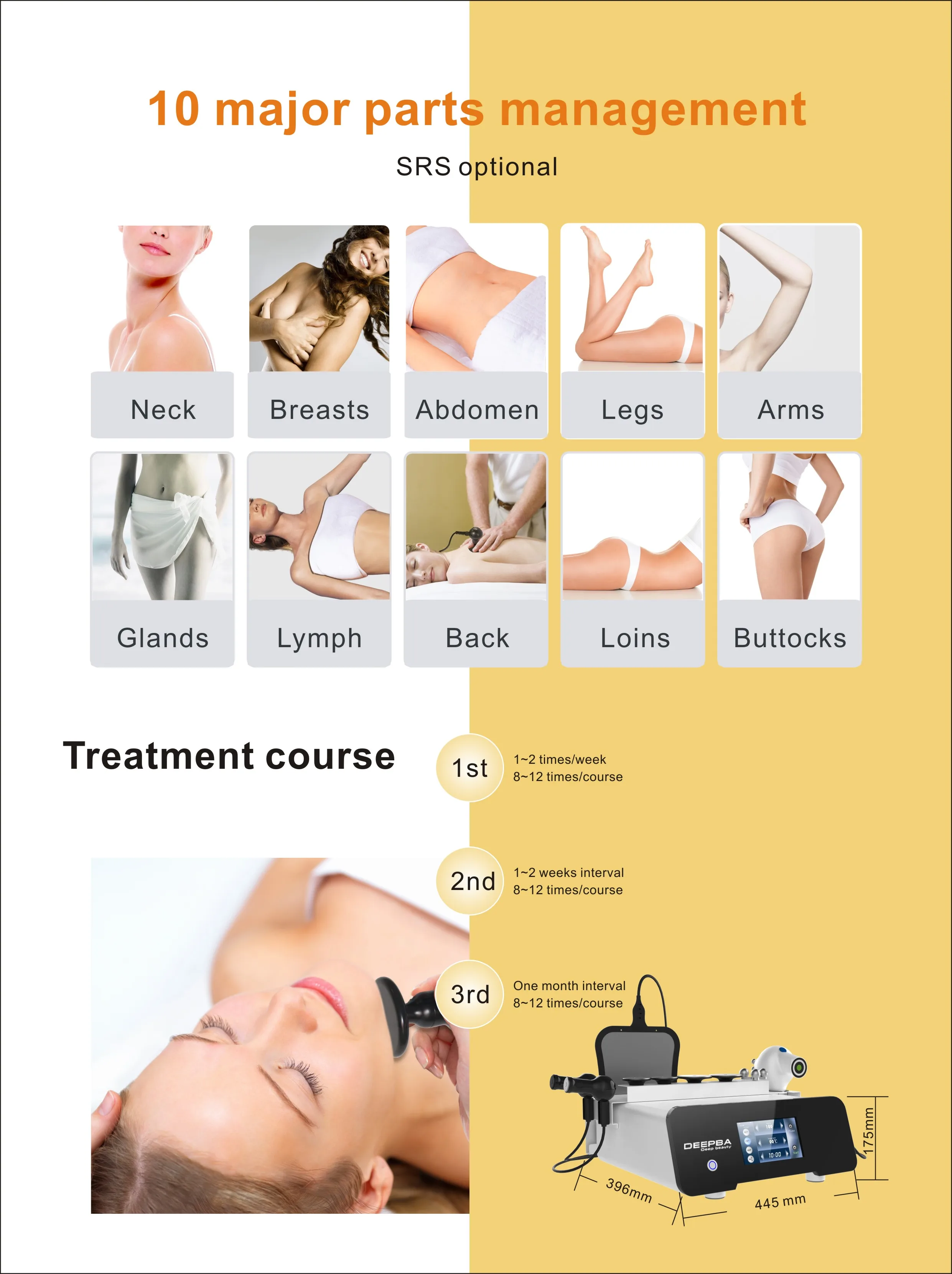 

Аппарат для лифтинга и коррекции фигуры Deepba Radiofrecuencia Roller Lifting Tripolar INDIBA Deep Care Diathermy