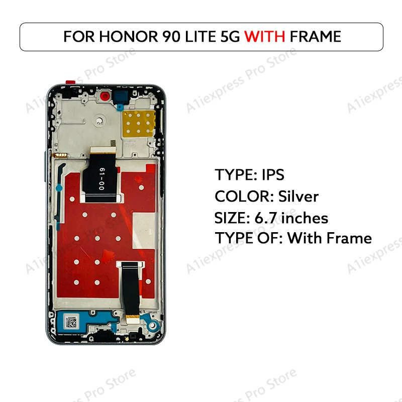 Voor Huawei Honor 90 Lite IPS Lcd Touch Screen Digitizer Vergadering CRT-NX1 6.7 "Telefoon Lcd-scherm Vervanging Reparatie onderdelen