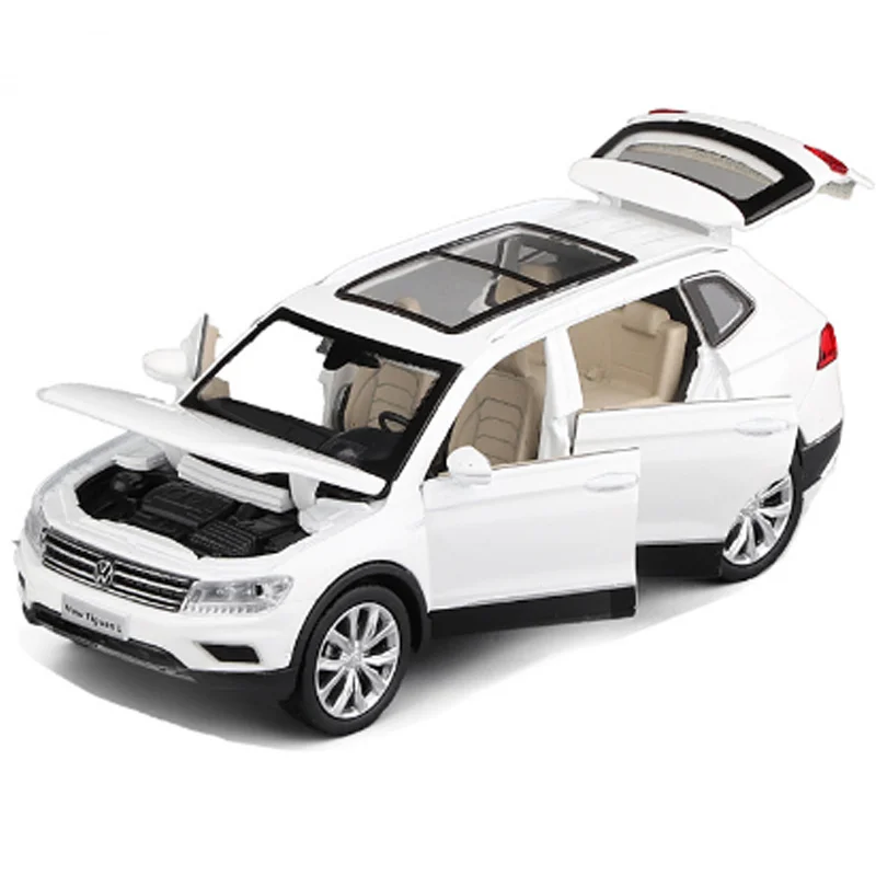 1:32 alloy pull back car toy, high imitation for Tiguan L, door opening music & live & toy car, wholesale