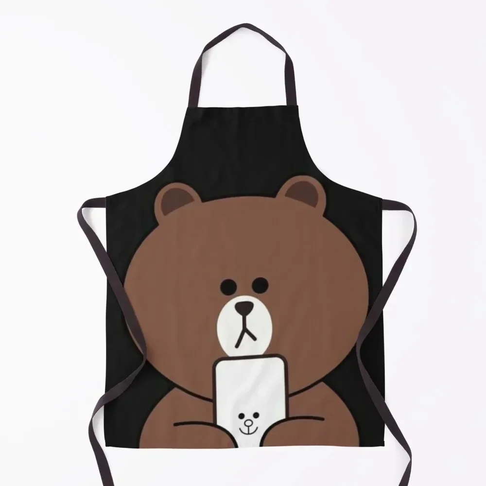 

brown cony Apron Kitchen Apras Man Kitchen accessories Women's Apron