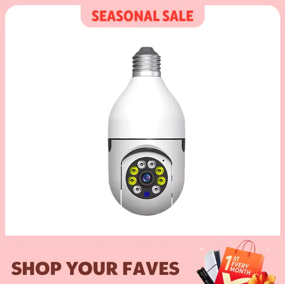 V360 Pro APP-Light Bulb Outdoor Security Camera Wireless WiFi 5GHz 360-Degree View E27 Screw-In Socket