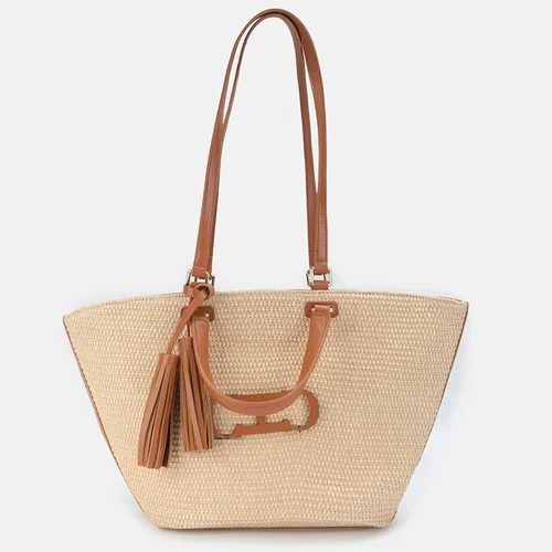 Bolso de playa de mano a la moda para mujer, bolso de cubo de gran capacidad de diseñador exquisito, de lujo, nuevo estilo hecho a mano