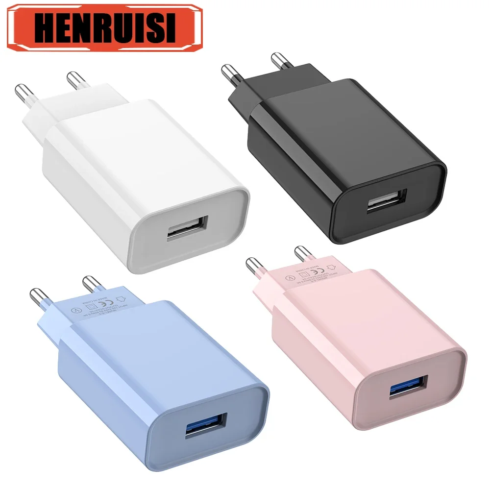 10W USB Charger Fast Charging Power Adapter For iPhone 12 Samsung s23 Xiaomi Huawei EU/US Plug Phone Wall Quick Charging Adapter