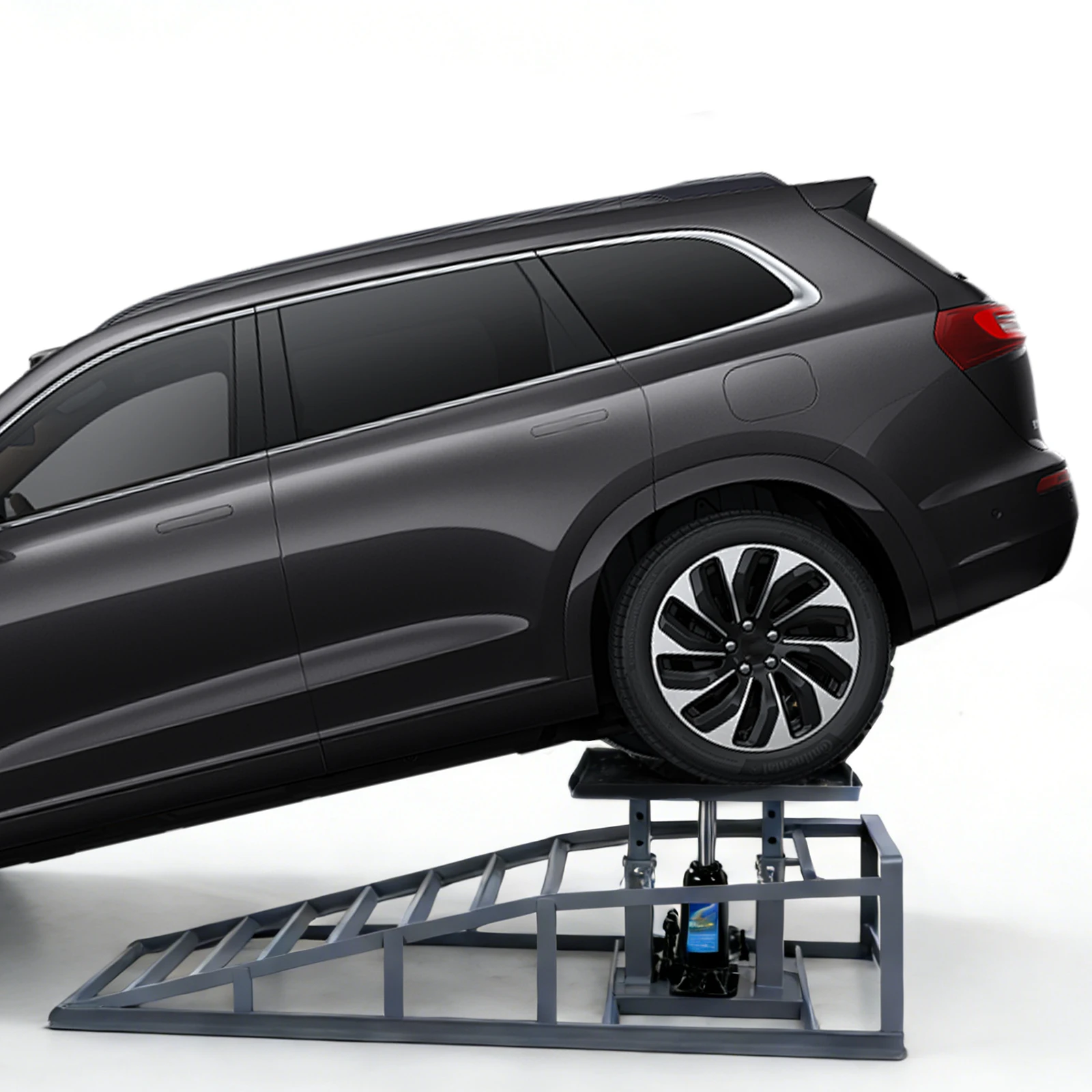 

2 PCS Heavy Duty Steel Car Lift Ramp Adjust Heights 9.8-15in Car Lift Service Ramps 5T/11000LBS Capacity for Oil Changes Support