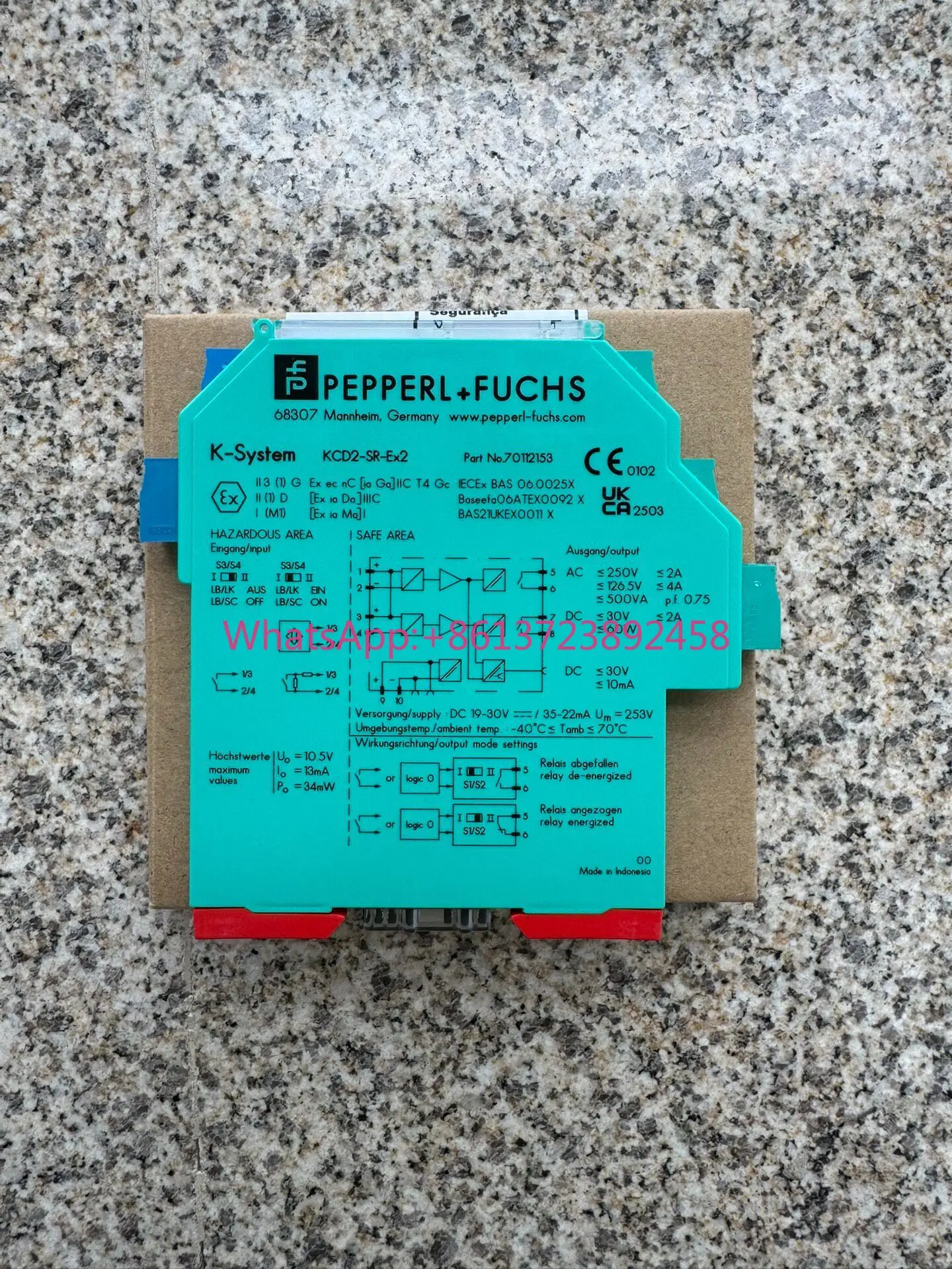 Pepperl + Fuchs, Pepperl Fuchs KCD2-SR-EX2 novo, de alta qualidade