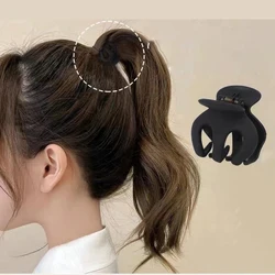 New Pumpkin Grab Clip High Ponytail Fixed Artifact Hairpin Female Back Head Frosted Hairpin Grab Clips Anti-Sagging Claw Clip