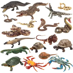Reptile Animal crocodile Python lizard Cognitive Model Plastic Handicraft School Teaching Tool Home Decoration gift A874