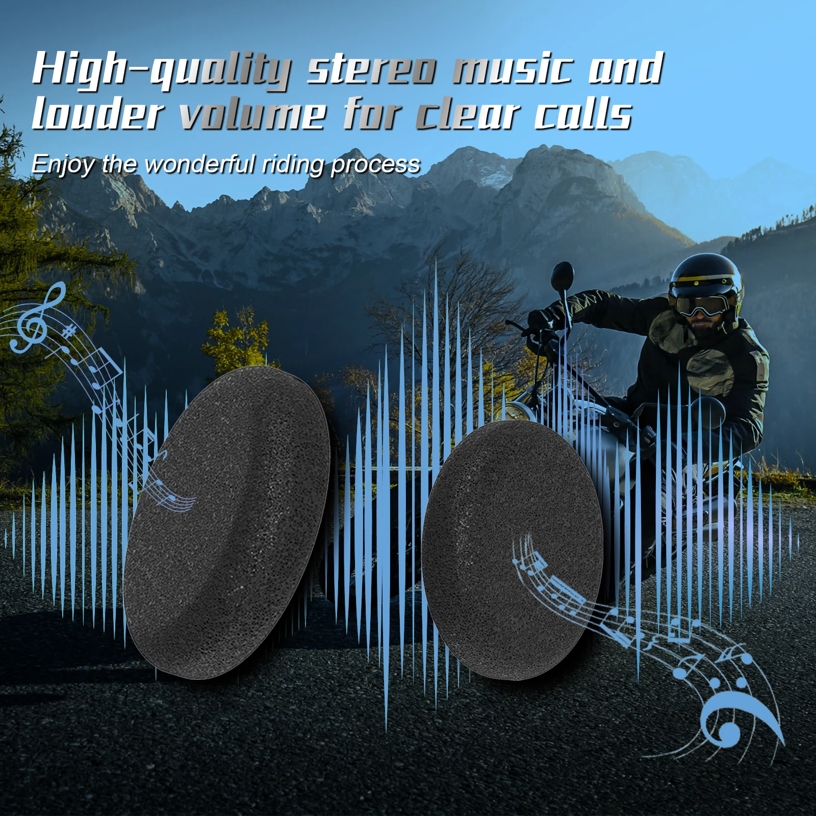 FreedConn D7 Hi-Res Music 5 Pin Socket Kit Micro Speaker Headset Motocicletas Accesorios for Motorcycle Helmet Intercom R3 Free