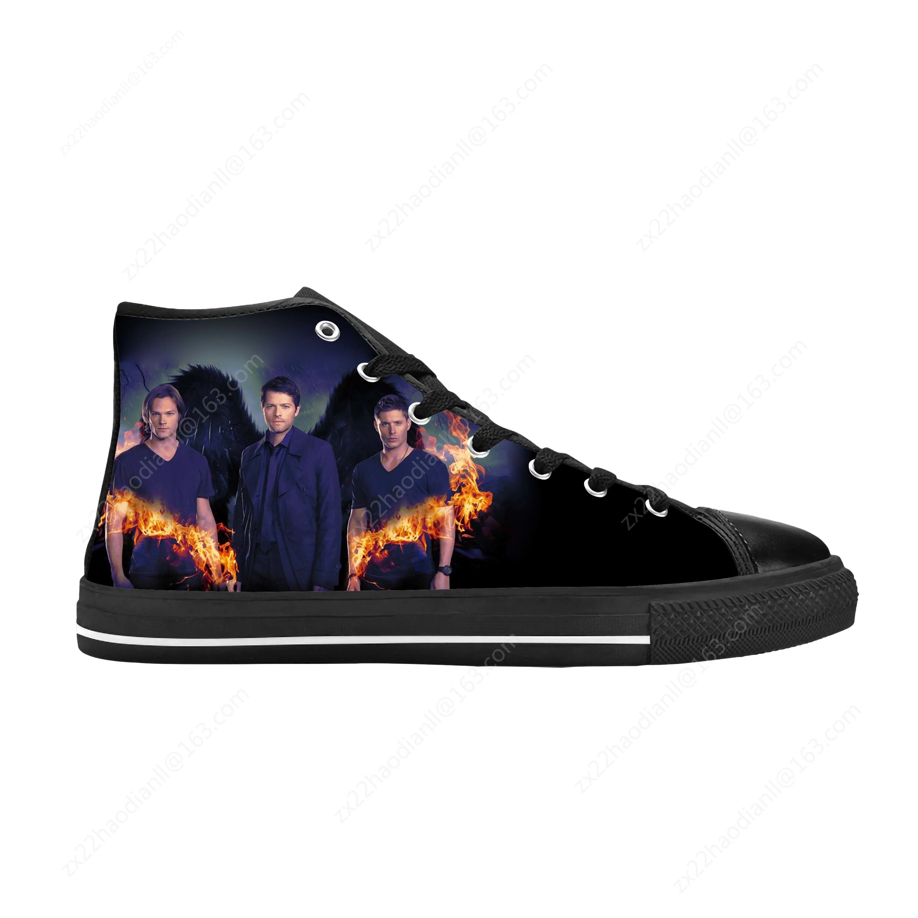 Supernatural Winchester Bros Horror Anime Cartoon Casual Cloth Shoes High Top Comfortable Breathable 3D Print Men Women Sneakers