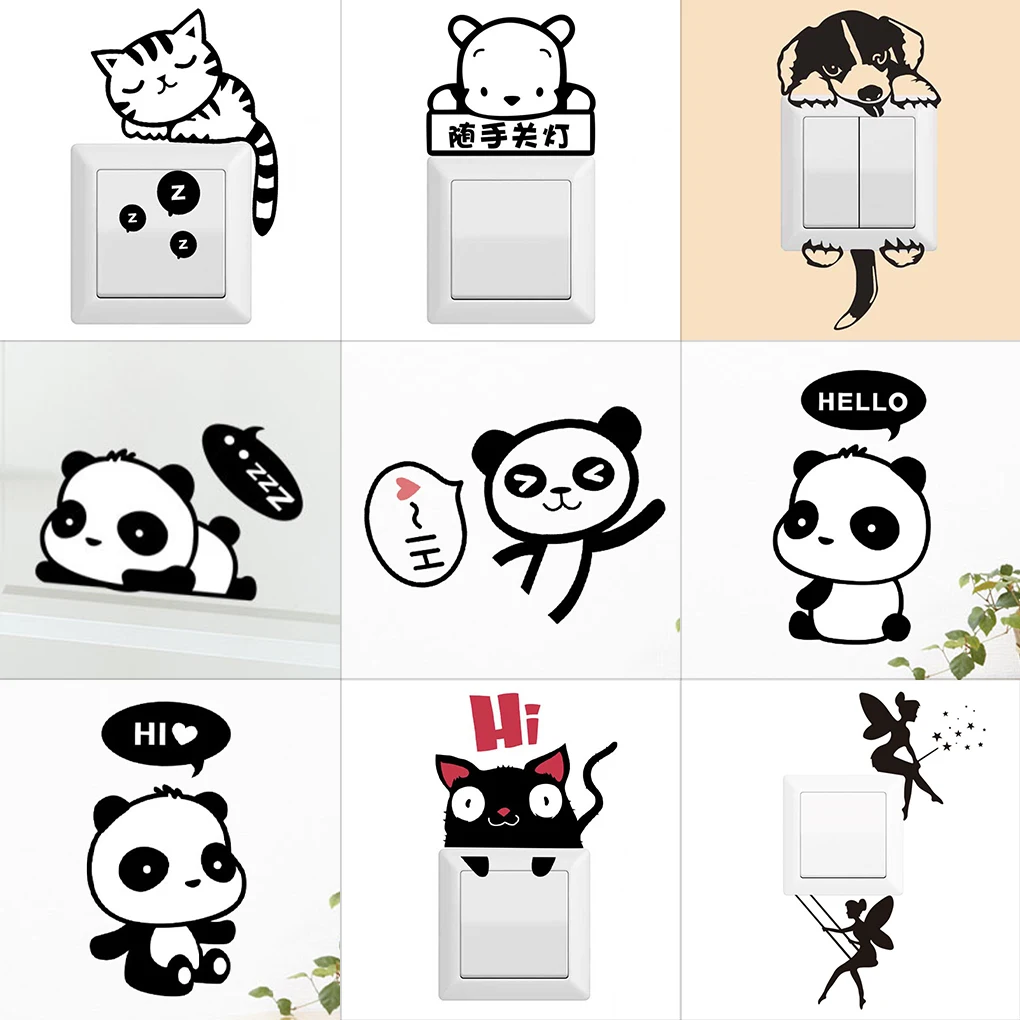 Plastic Light Switch Stickers For Durable And Wide Application Home Decor Easy To Dark Wall Stickers 004