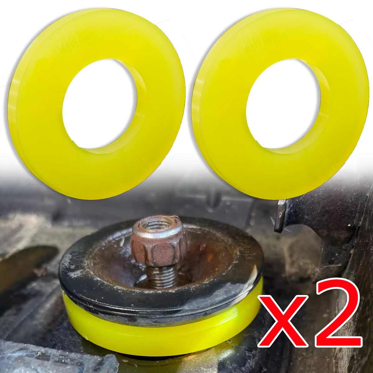 2Pc For VW Golf MK2 3 4 NEW Front Suspension Strut Tower Shock Absorber Rubber Buffer Bush Bearing Washer Protector Reduce Noise