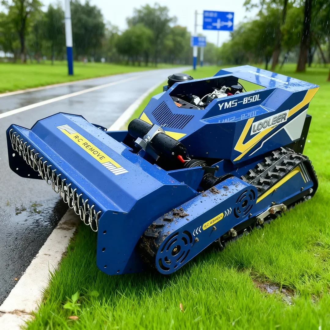Customized swing blade lawn mower matched with display screen, suitable for rugged mountain tea garden heavy‑duty grass cutting
