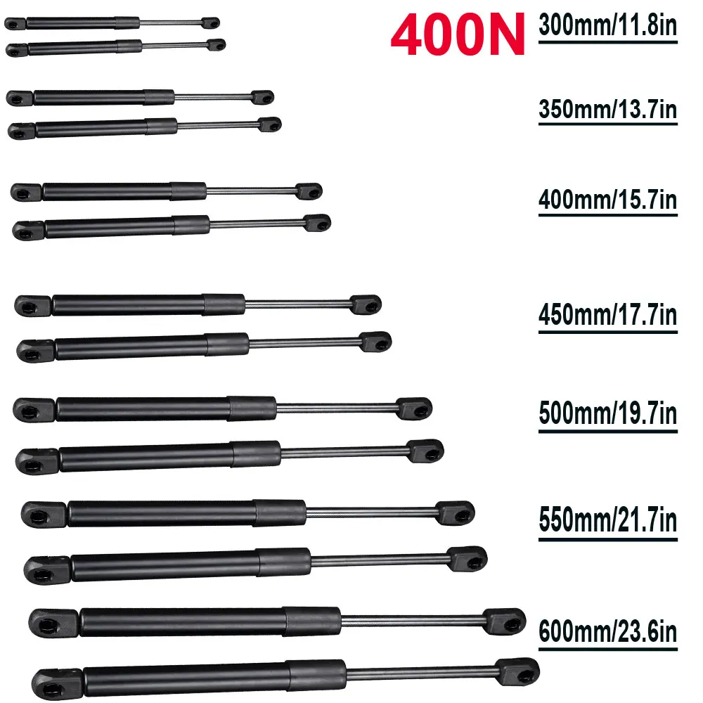 2x 400N Gas Spring Universal Shock Absorber Hydraulic Lift Support Furniture Car Hood Rear Tailgate Boot Trunk Struts Motor Home