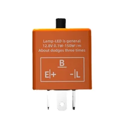 3 Pin LED Flasher Relay 12V Adjustable Frequency Of Turn Signals Blinker Indicator Relays 0.02A To 20A For Motorcycle Car