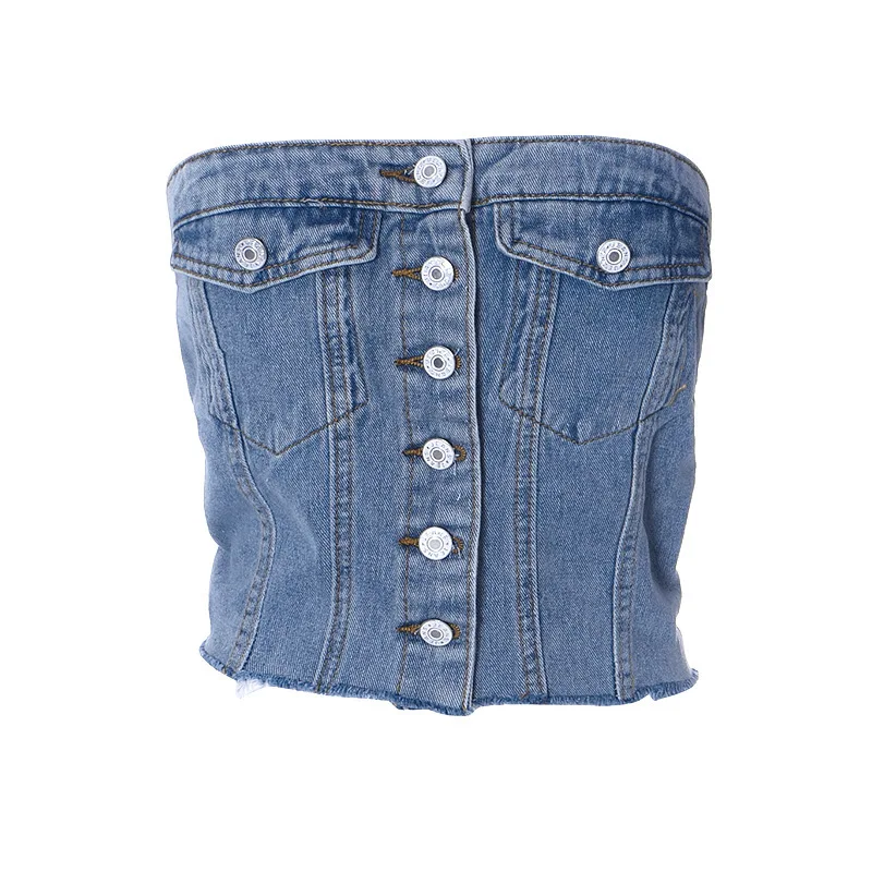 Gaun bersalin Pemotretan Gaun Kehamilan Pakaian Fotografi Benjolan Perut Elegan untuk Studio Baby Shower Atasan denim kancing musim panas