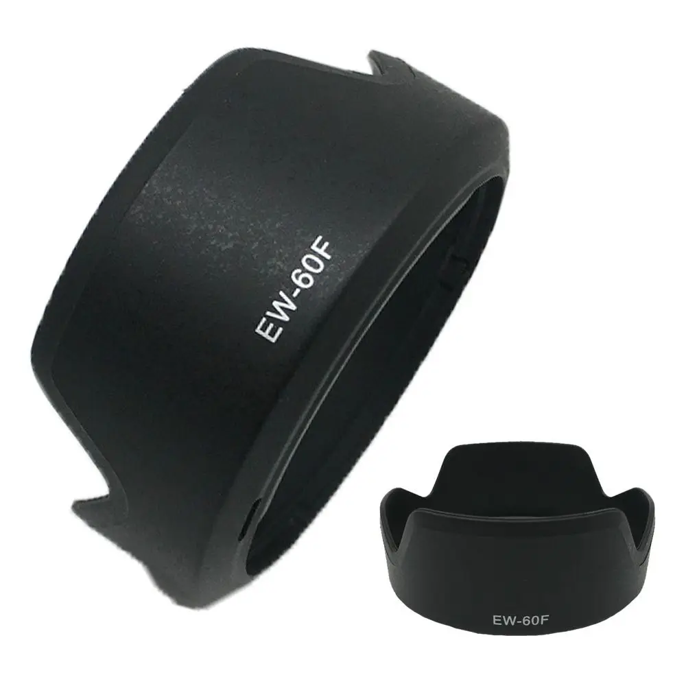 EW-60F 55mm Lens Hood ABS Black Camera Lens Sunshade Anti-Glare Cover for Canon EF-M 18-150mm IS STM Camera Accessories