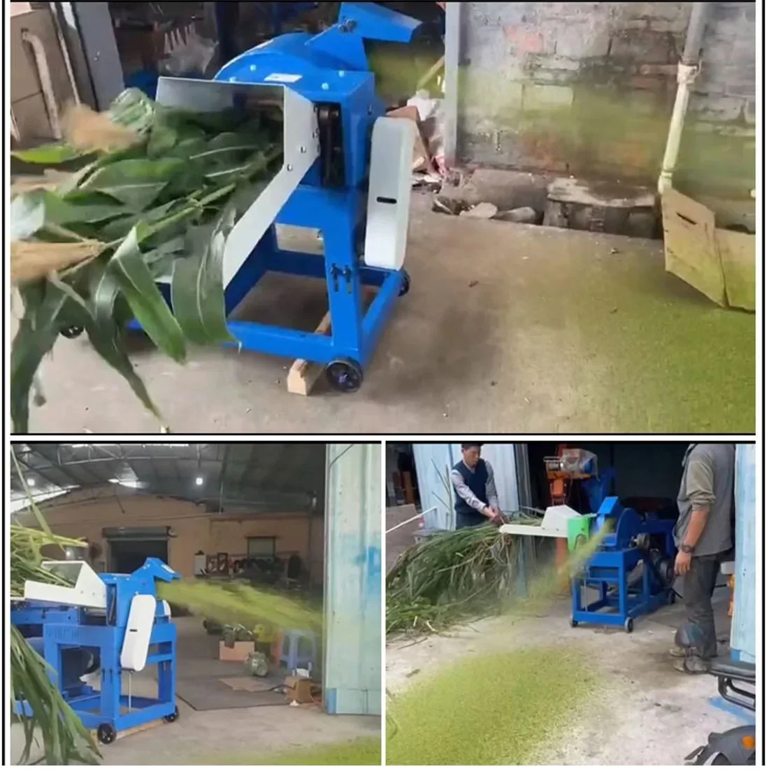 Forage Superfine Grinder 1.5T Single Machine With 11kw Motor Freshly Fermented And Crushed Pig Corn Stalk Guillotine Beating