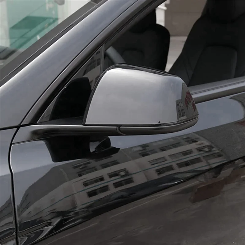 

Накладка на боковое зеркало заднего вида для внешних аксессуаров Tesla Model Y 2021, ABS, глянцевый черный жасмин