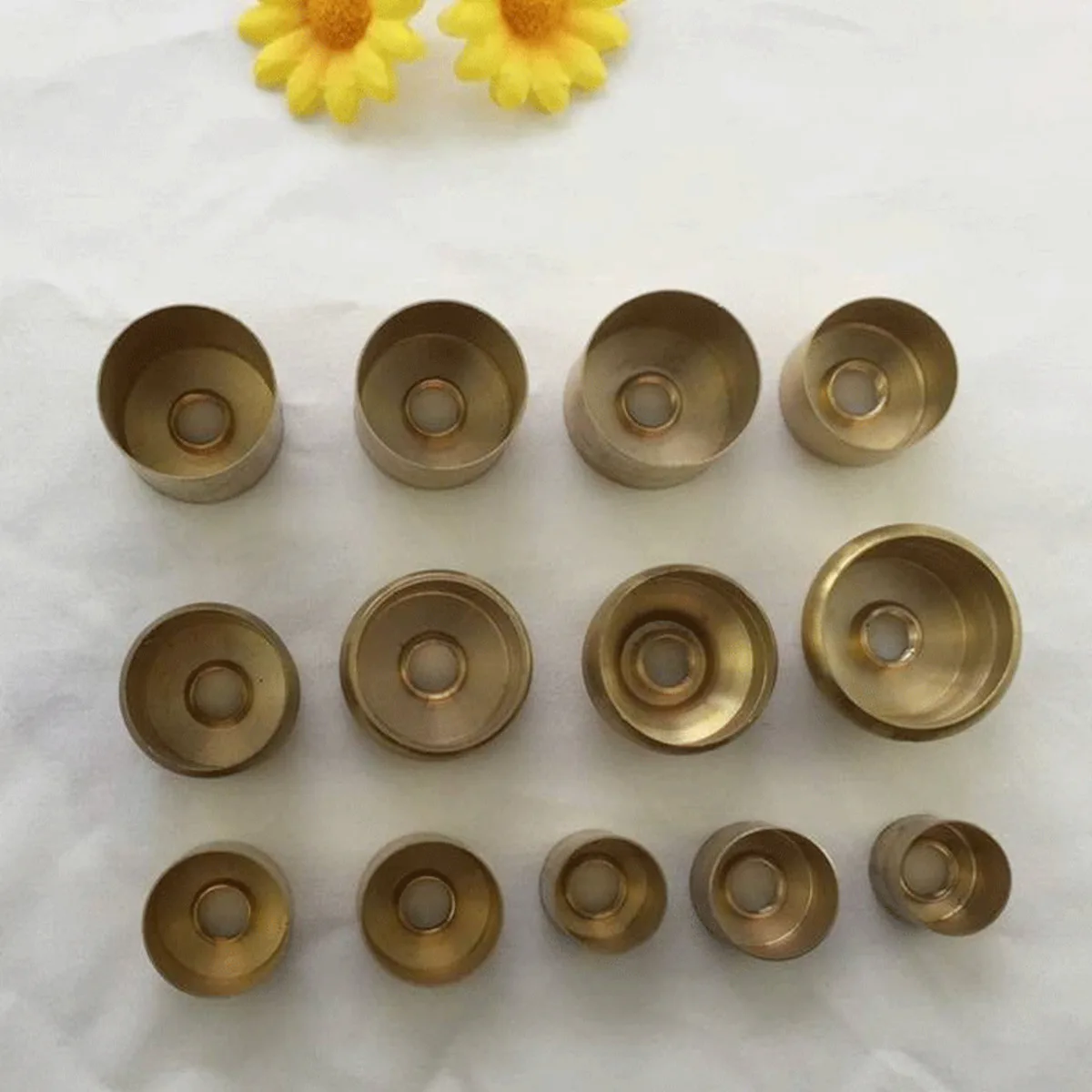 Pure Brass Lamp Cup Glass Pipe Joint, Pipe Cover Pipe Sleeve Cup Hardware Fittings Diy Lighting Fittings, Customized Base Holder