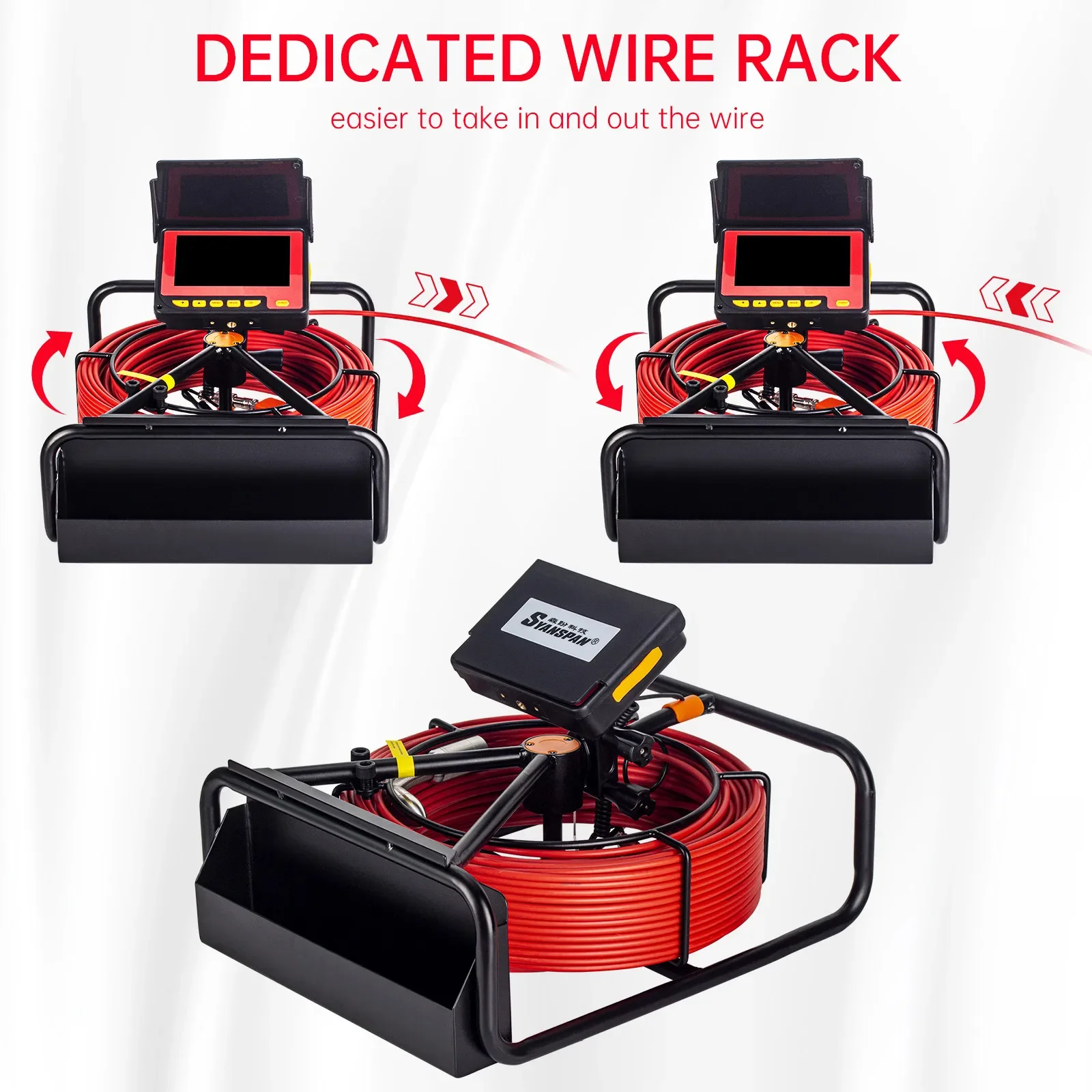 20M Length Wholesale High Quality 4.3Inch Screen Sewer Camera Waterproof Ip68 Camera 23Mm Pipe Inspection Endoscope Drain Camera