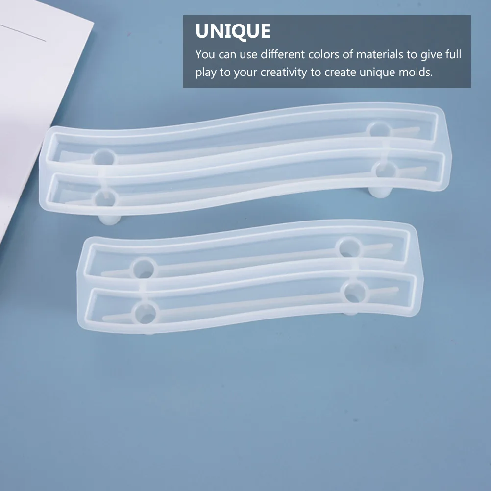 

2pcs Silicone Diy Epoxy Resin Mould Tray Casting Mould Craft Fruit Plate Handle Mold Handle Making Casting Mold Durable Easy