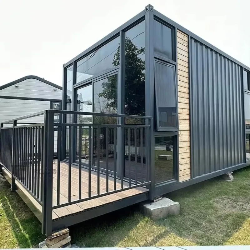 Customized 20ft Foldable Prefab Container House for Construction Site Office Modular Home Sale