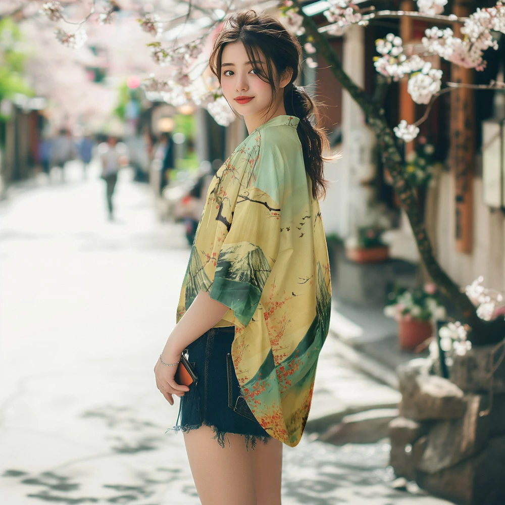 Kimono samurái de verano para hombre, ropa de calle Haori, Floral, elegante, Retro, Yukata, moda japonesa, cárdigan, bata, gran oferta