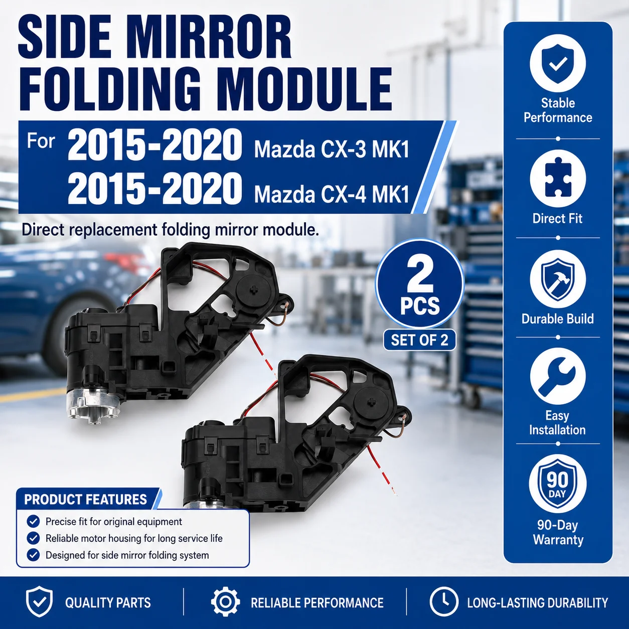 Car Parts Mirror Folding Actuator for Mazda CX-3 CX-4 Outer Rearview Ineternal Power Brand New 2015-2022