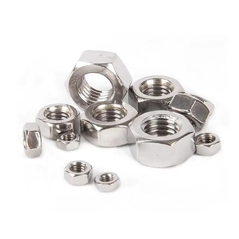 ニッケルメッキ六角ナット M1 M1.2 M1.4 M1.6 M2 M2.5 M3 M4 M5 M6 M7 M8 M10 M12 M14 M16 M18 M20