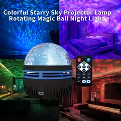 Rotativa Magic Ball Night Light, Projetor Galáxia Estrelada, Astronauta Nebula Galaxy Iluminação Lâmpada, Novo