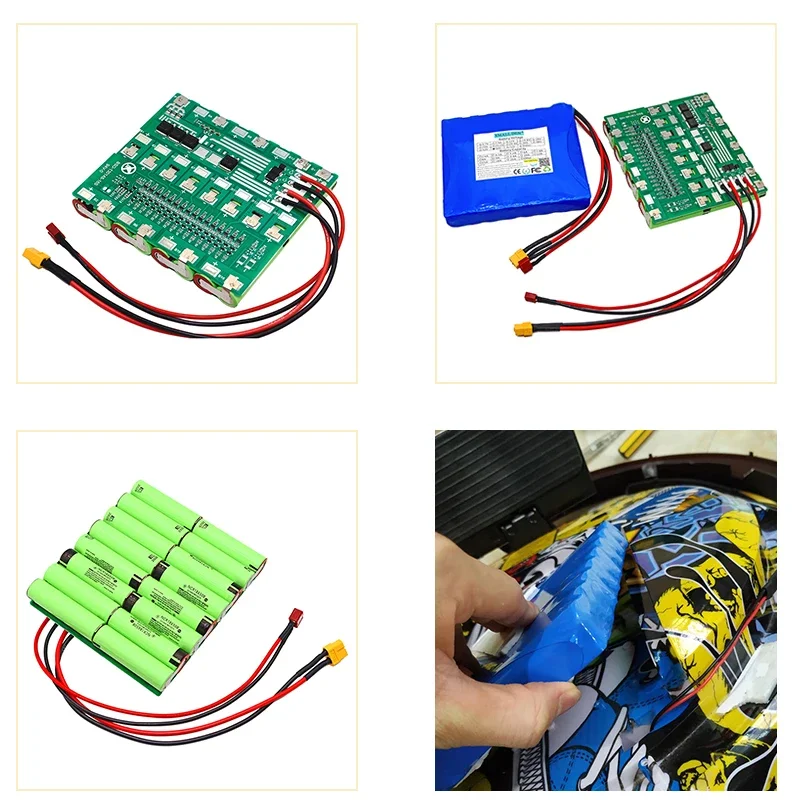 60V 2.2Ah 2.6Ah 3Ah 3.4Ah 18650 akumulator litowy 16S1P HG2 NCR18650B rower równoważący elektryczny akumulator monocyklowy