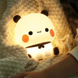 15cm Bubu And Dudu Night Light Lamp Kawaii Yier Led Nightlight Panda Bear Lamp Bedside Bedroom Living Room Decoration Toys Gift