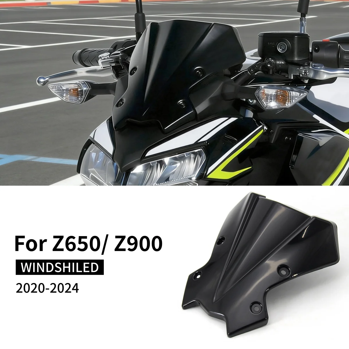 

Fits For Kawasaki Z650 Z900 Z 650 Z 900 2020 Motorcycle ABS Windshield Fairing Aerodynamic Windscreen Wind Deflector 5 Colors