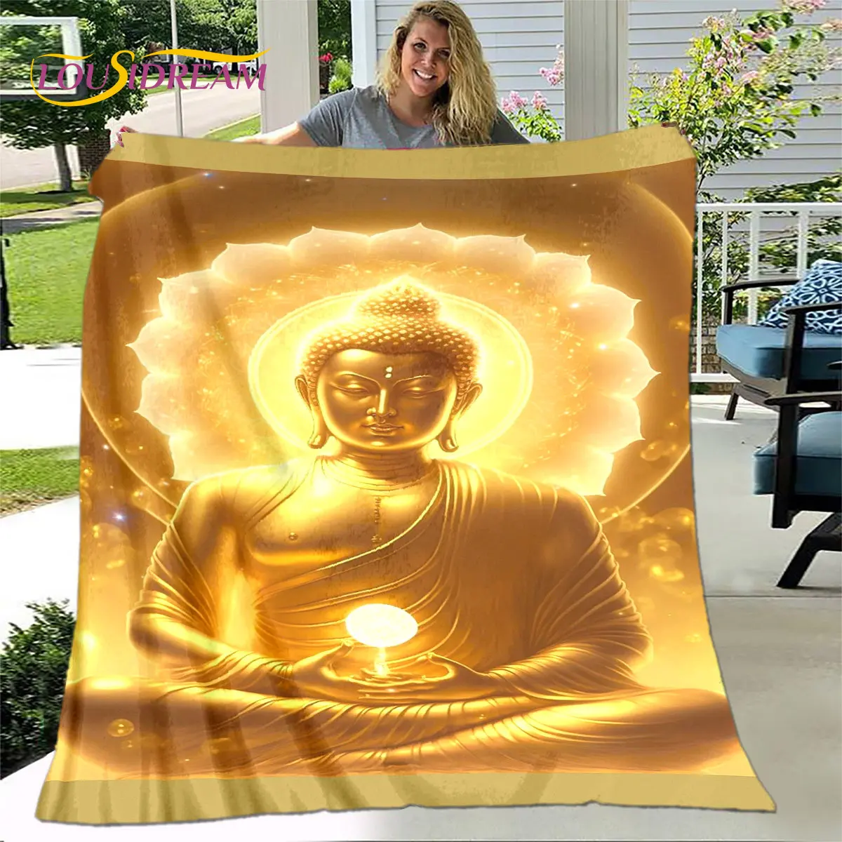 

Buddha Sakyamuni Buddhism Faith Religion Soft Plush Blanket,Flannel Blanket Throw Blanket for Living Room Bedroom Bed Sofa Pray