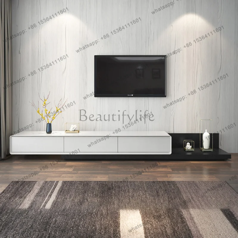 Drawers Storage TV Stand Nordic Trendy Modern Retractable Tv Tables Simple Design Mueble De Sala Modernos Home Furniture