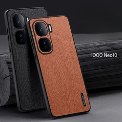 Case For IQOO Neo10 Luxury Tree Grain Back Cover Anti-fall Lens Full Cover Protection Shell For VIVO IQOO Neo 10 Bumper Funda