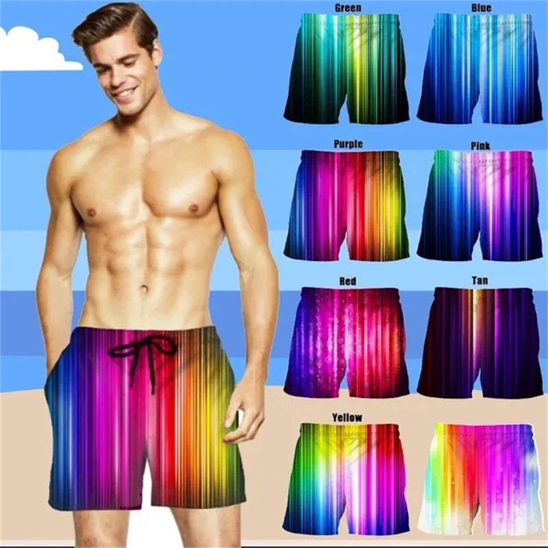 New Summer Colourful Fashion 3D Printed Men's Women Casual Summer Beach Shorts Cool Shorts Plus Size Oversize Loose Ice Shorts