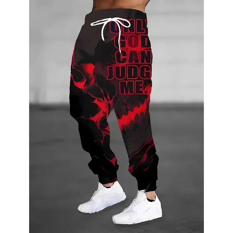 

The 2026 autumn new men's long pants feature street sportswear casual hip-hop outdoor street fashion and 3D letter print