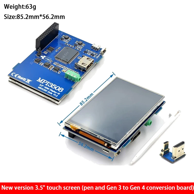 3.5 palec LCD HDMI USB dotek obrazovka opravdový HD 1920x1080 LCD displej py pro raspberri 4 modelka pokud by MPI3508