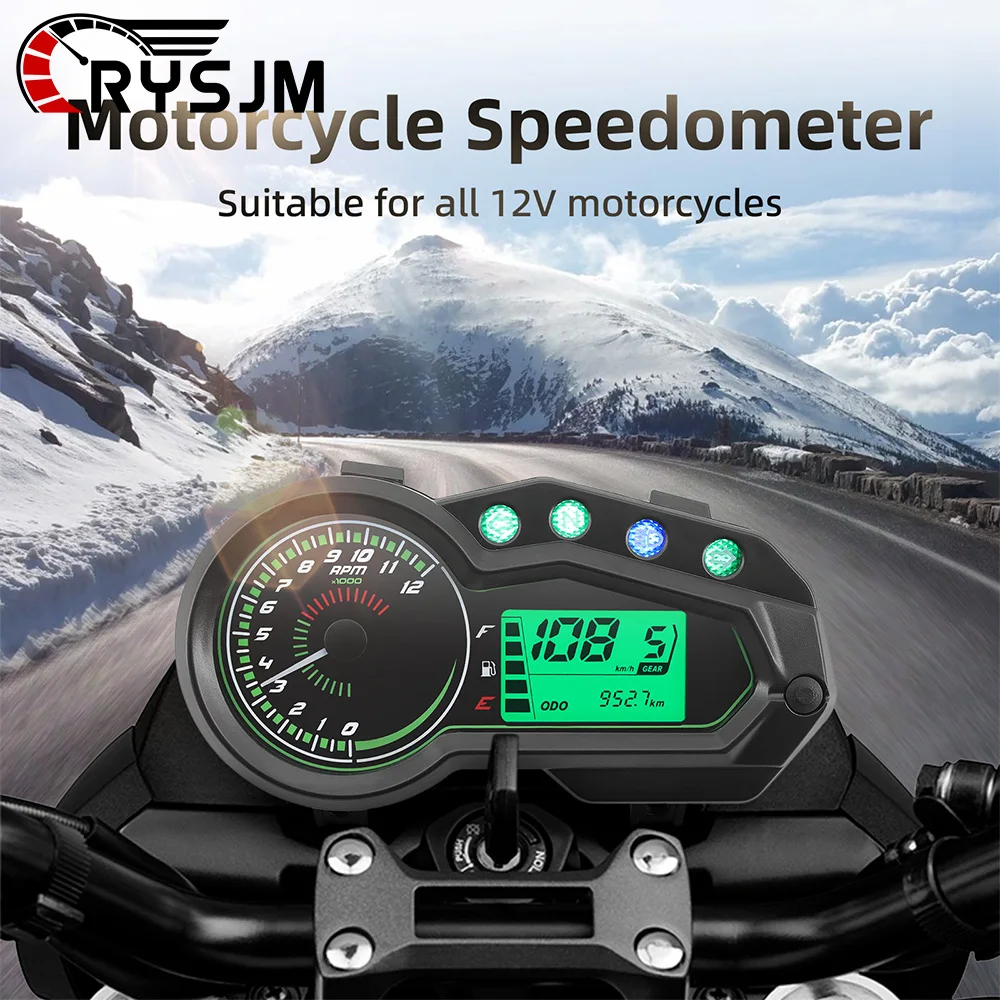 SS Motorcycle Tachometer 12000 RPM ODO TRIP Speedometer Level Instrument Panel Meter For Italika 150z 150sz 170z 150Sz Mexico